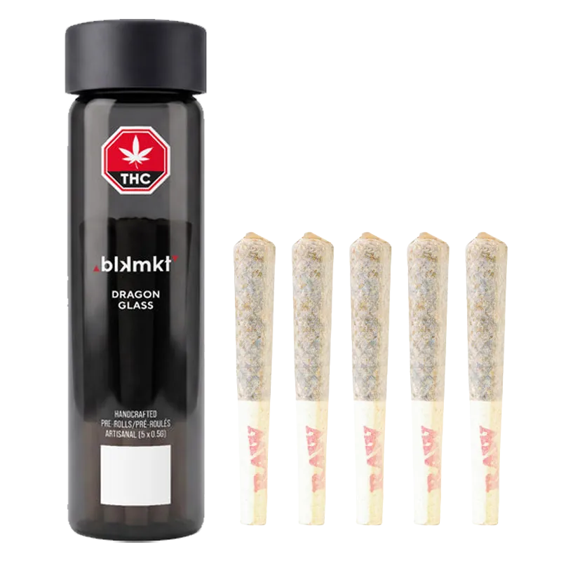 Blkmkt 2.5 g Dragon Glass PR 5 x 0.5 g Pre-Rolls