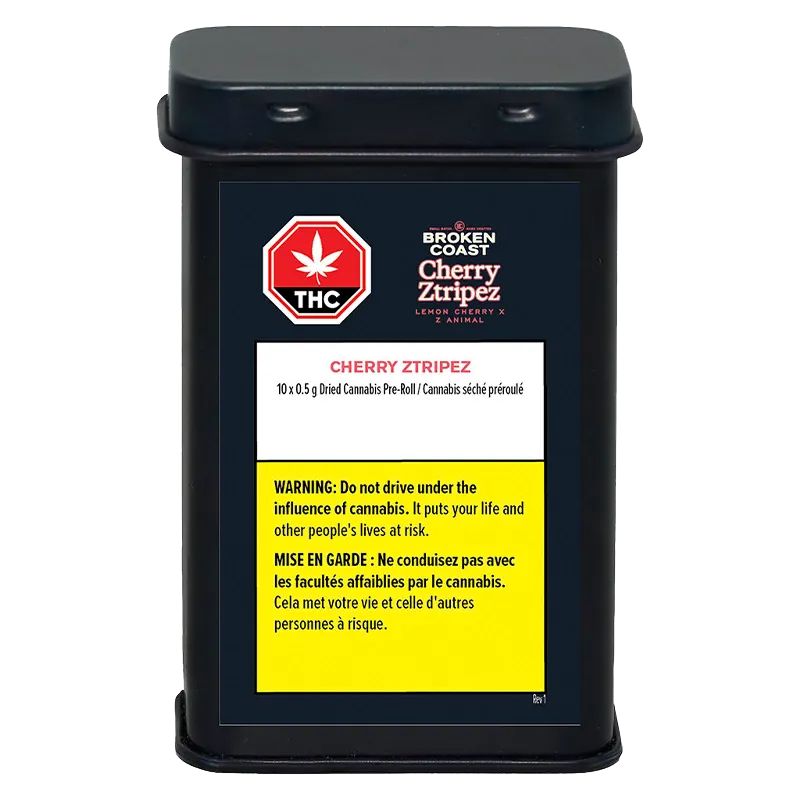 Broken Coast 5 g Cherry Ztripez PR 10 x 0.5 g Pre-Rolls