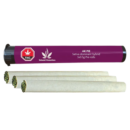 Island Genetics 1.5 g AK Pie PR 3 x 0.5 g Pre-Rolls