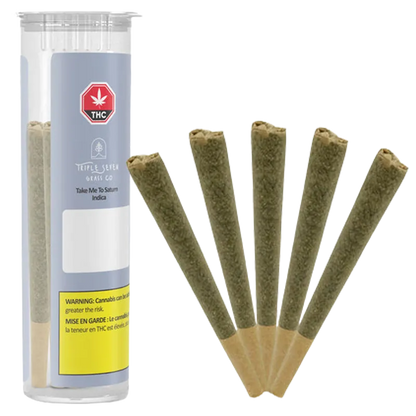 Triple Seven Grass Co. 2.5 g T.M.T Saturn Indica PR 5 x 0.5 g Pre-Rolls