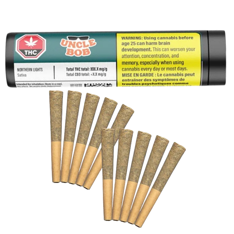Uncle Bob 5 g Northern Lights PR 10 x 0.5 g Pre-Rolls