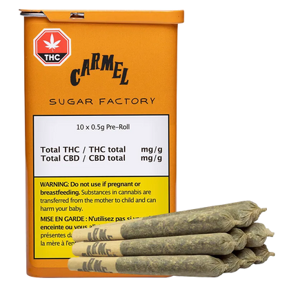 Carmel 5 g Sugar Factory PR 10 x 0.5 g Pre-Rolls