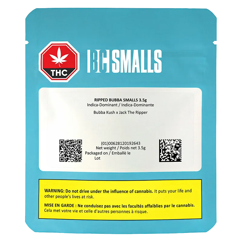 BC Smalls 3.5 g Ripped Bubba Smalls Flower