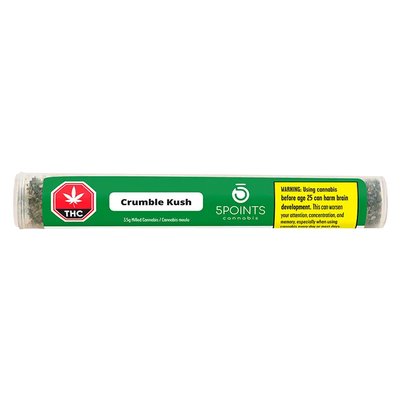 5 Points Cannabis 3.5 g Crumble Kush Flower