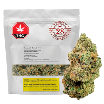 North of 28 3.5 g Crown Jewels - Desi Gold Flower