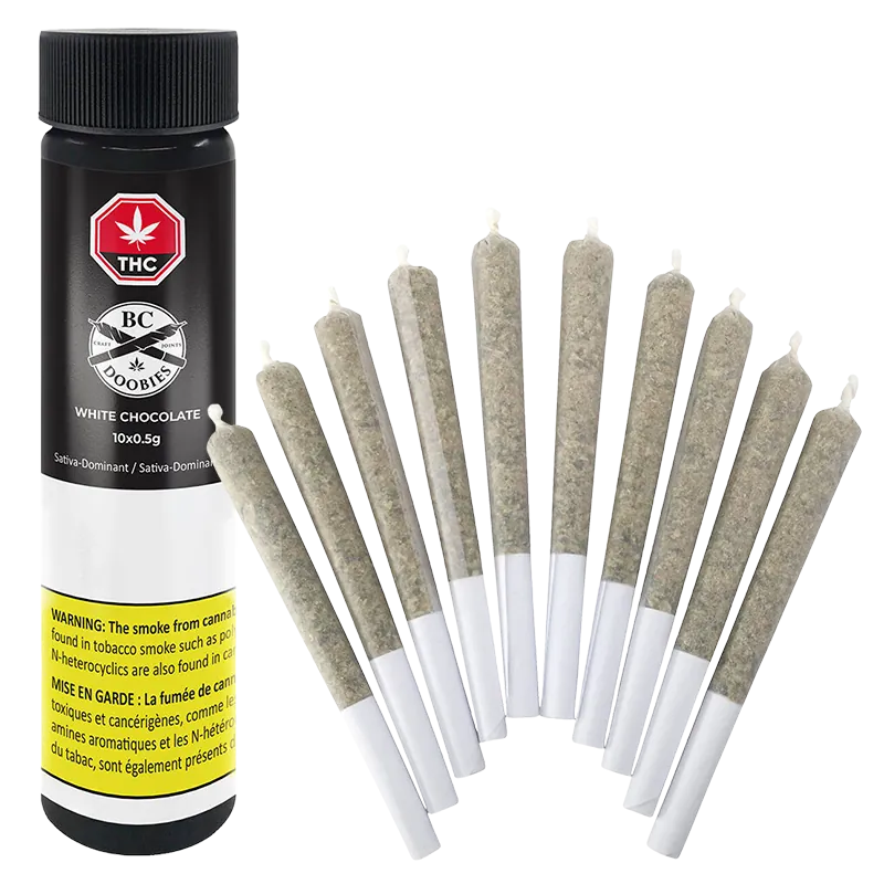 BC Doobies 5 g White Chocolate PR 10 x 0.5 g Pre-Rolls