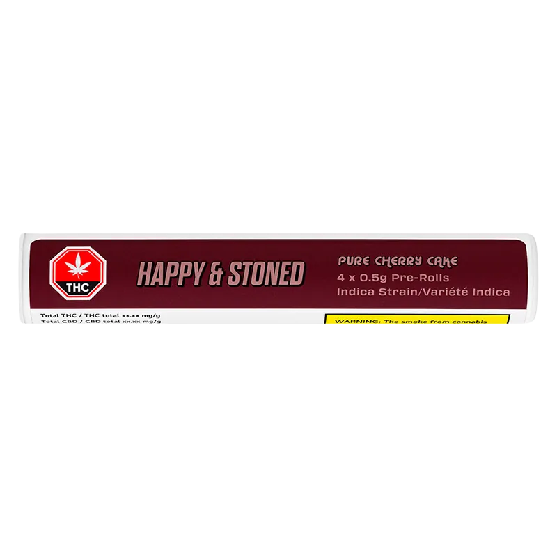 Happy & Stoned 2 g Pure Cherry Cake PR 4 x 0.5 g Pre-Rolls