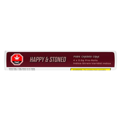 Happy & Stoned 2 g Pure Cherry Cake PR 4 x 0.5 g Pre-Rolls