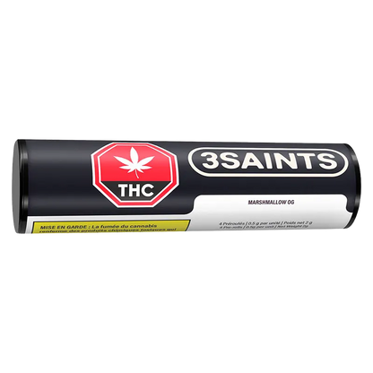 3Saints 2 g Marshmallow OG PR 4 x 0.5 g Pre-Rolls