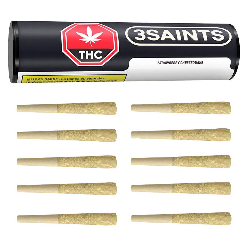 3Saints 3.5 g Strawberry Cheezequake PR 10 x 0.35 g Pre-Rolls