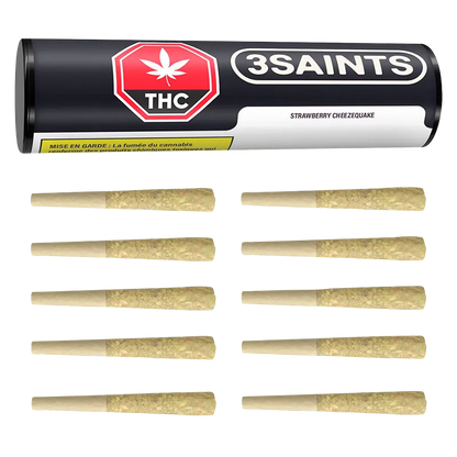 3Saints 3.5 g Strawberry Cheezequake PR 10 x 0.35 g Pre-Rolls