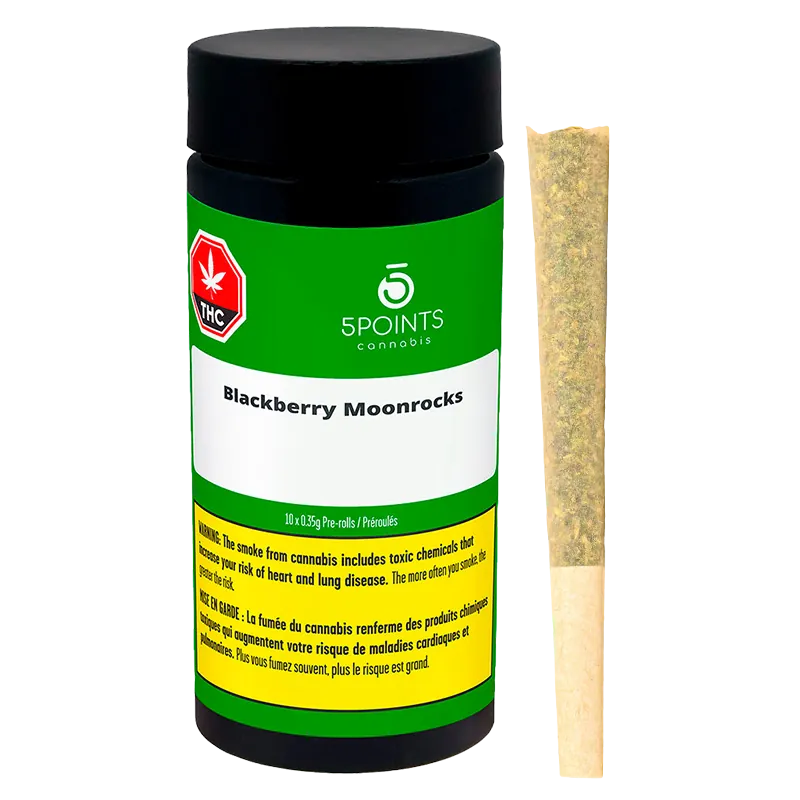 5 Points Cannabis 3.5 g Blackberry Moonrocks PR 10 x 0.35 g Pre-Rolls