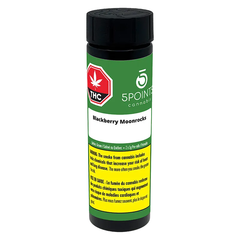 5 Points Cannabis 2 g Blackberry Moonrocks PR 2 x 1 g Pre-Rolls