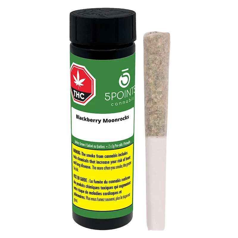 5 Points Cannabis 2 g Blackberry Moonrocks PR 2 x 1 g Pre-Rolls