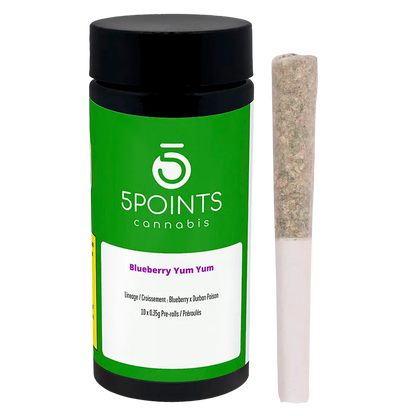 5 Points Cannabis 3.5 g Blueberry Yum Yum PR 10 x 0.35 g Pre-Rolls