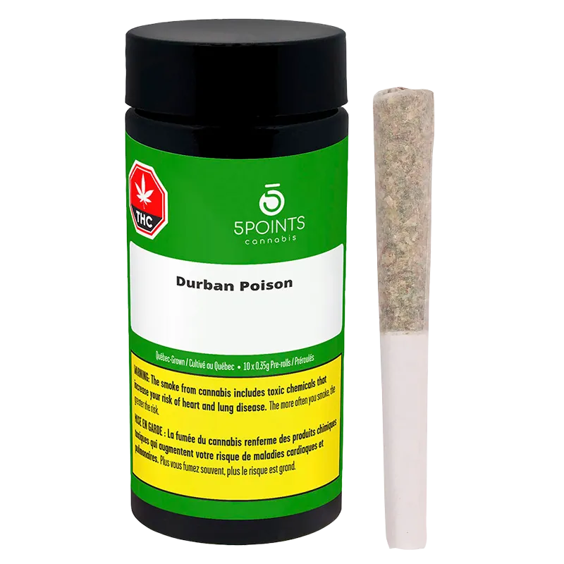 5 Points Cannabis 3.5 g Durban Poison PR 10 x 0.35 g Pre-Rolls