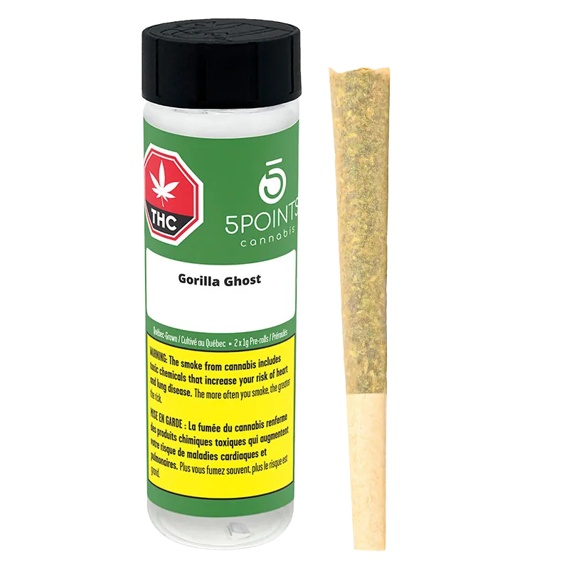 5 Points Cannabis 2 g Gorilla Ghost PR 2 x 1 g Pre-Rolls