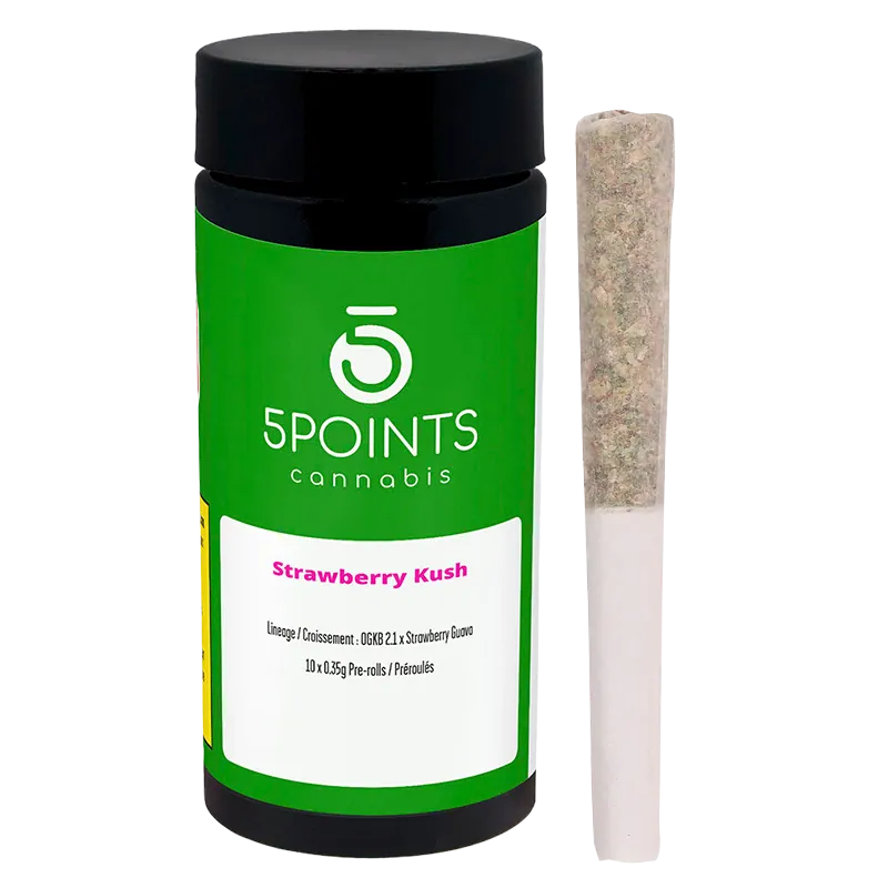 5 Points Cannabis 3.5 g Strawberry Kush PR 10 x 0.35 g Pre-Rolls