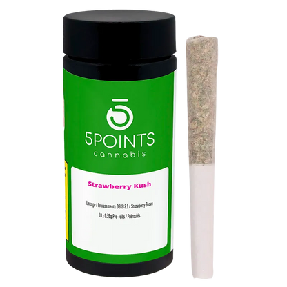 5 Points Cannabis 3.5 g Strawberry Kush PR 10 x 0.35 g Pre-Rolls
