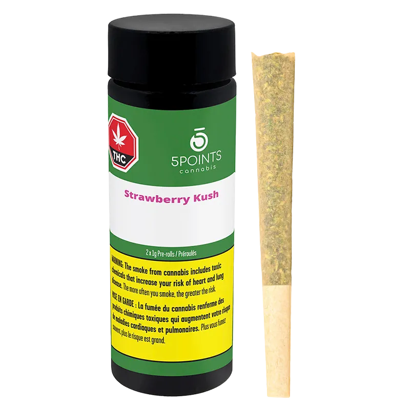 5 Points Cannabis 2 g Strawberry Kush PR 2 x 1 g Pre-Rolls
