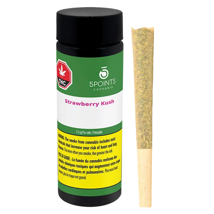 5 Points Cannabis 2 g Strawberry Kush PR 2 x 1 g Pre-Rolls