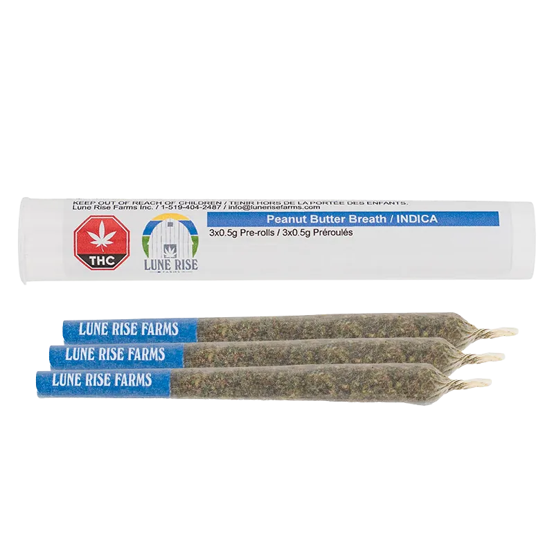 Lune Rise Farms 1.5 g Peanut Butter Breath PR 3 x 0.5 g Pre-Rolls