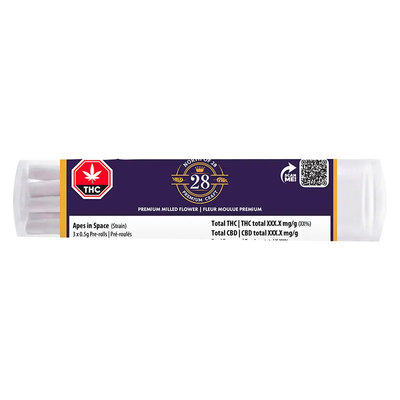 North of 28 1.5 g Apes in Space PR 3 x 0.5 g Pre-Rolls