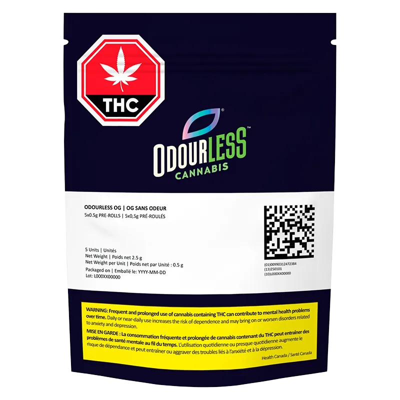 Odourless Cannabis 2.5 g Odourless OG PR 5 x 0.5 g Pre-Rolls