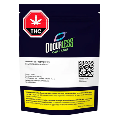 Odourless Cannabis 2.5 g Odourless OG PR 5 x 0.5 g Pre-Rolls