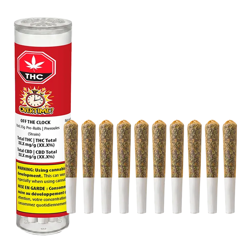 Overtime 3.5 g Off the Clock PR 10 x 0.35 g Pre-Rolls