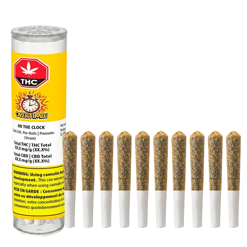 Overtime 3.5 g On the Clock - Sativa PR 10 x 0.35 g Pre-Rolls