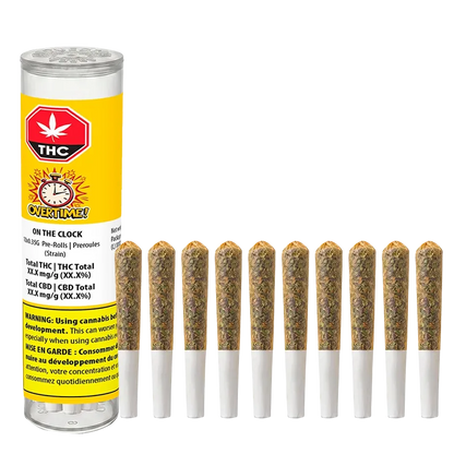 Overtime 3.5 g On the Clock - Sativa PR 10 x 0.35 g Pre-Rolls