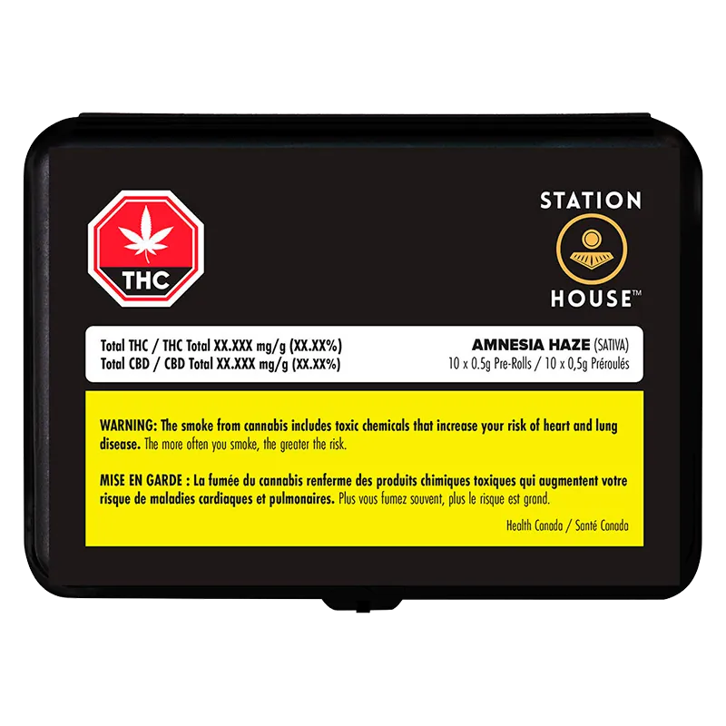 Station House 5 g Amnesia Haze PR 10 x 0.5 g Pre-Rolls