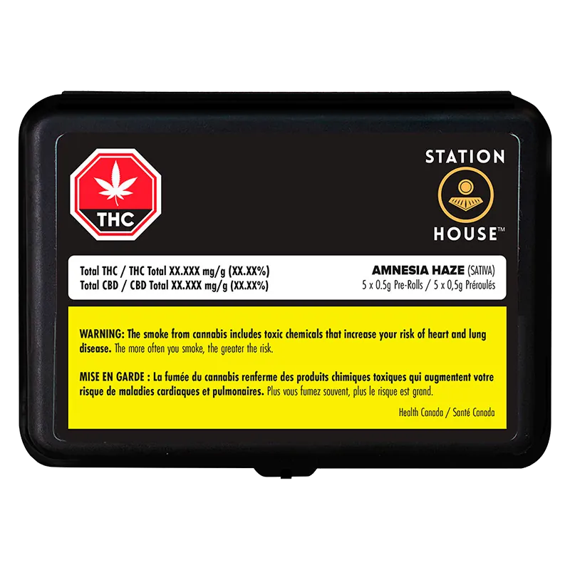 Station House 2.5 g Amnesia Haze PR 5 x 0.5 g Pre-Rolls