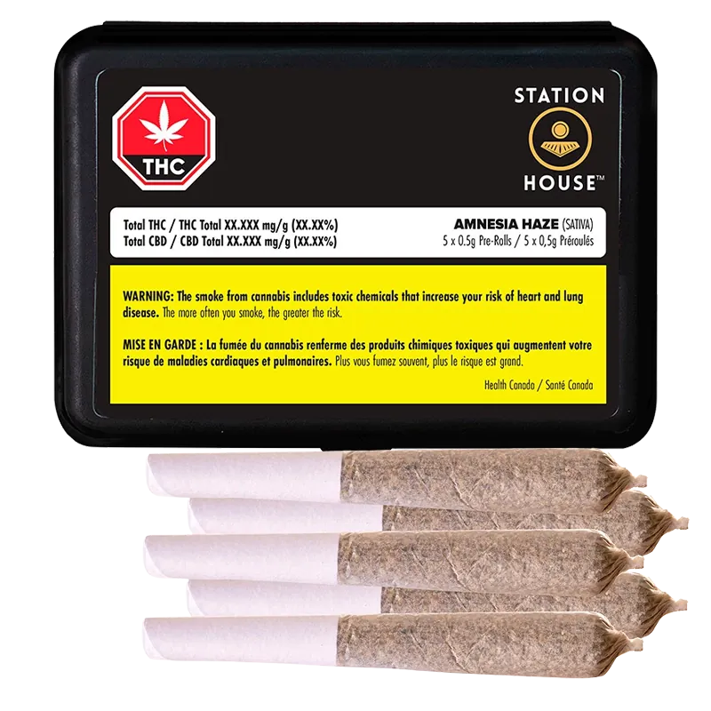 Station House 2.5 g Amnesia Haze PR 5 x 0.5 g Pre-Rolls