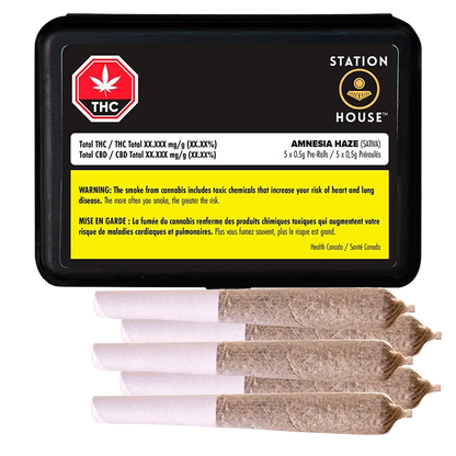 Station House 2.5 g Amnesia Haze PR 5 x 0.5 g Pre-Rolls
