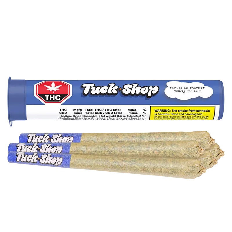 Tuck Shop 2.5 g Hawaiian Marker PR 5 x 0.5 g Pre-Rolls
