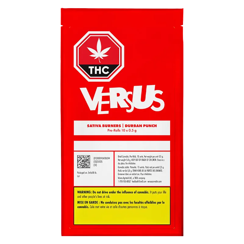 Versus 5 g Burners Durban Punch PR 10 x 0.5 g Pre-Rolls