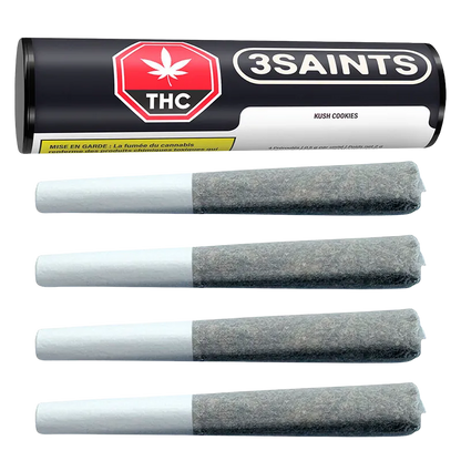 3Saints 2 g Kush Cookies PR 4 x 0.5 g Pre-Rolls