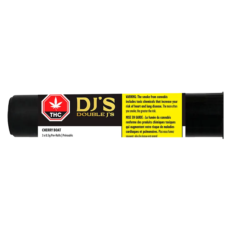 Double J's 1.5 g Cherry Boat PR 3 x 0.5 g Pre-Rolls