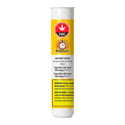 OVERTIME 2 g Day Shift Sativa PR 4 x 0.5 g Pre-Rolls