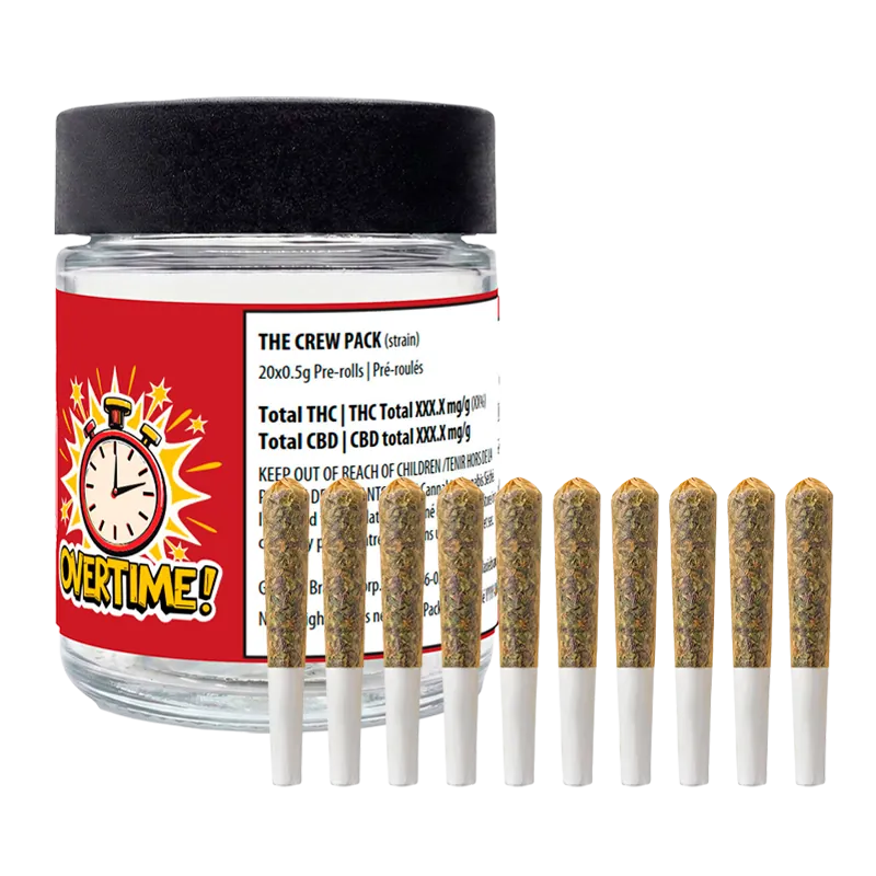 Overtime 10 g The Crew Pack PR 20 x 0.5 g Pre-Rolls
