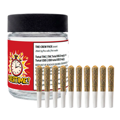 Overtime 10 g The Crew Pack PR 20 x 0.5 g Pre-Rolls