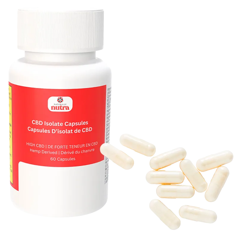Naturally Nutra 60 caps CBD Isolate Capsules Oils & Caps