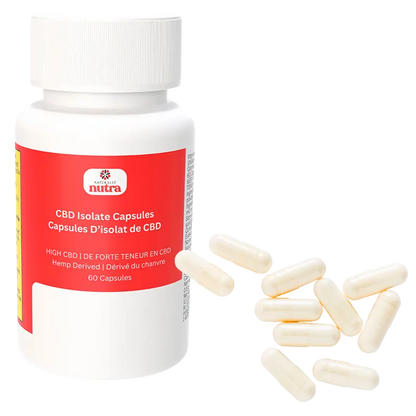 Naturally Nutra 60 caps CBD Isolate Capsules Oils & Caps