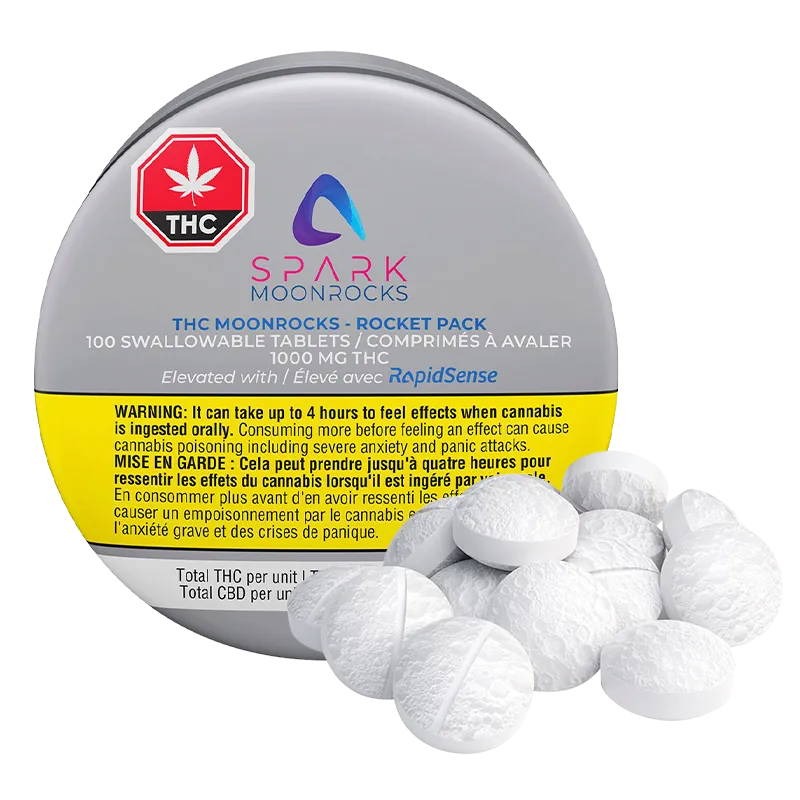 ASPIRE 100 caps SPARK THC Moonrocks Rocket Pack Oils & Caps