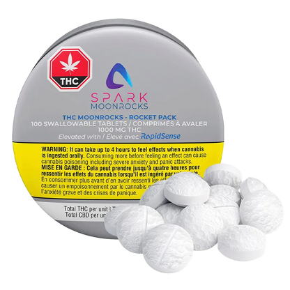 ASPIRE 100 caps SPARK THC Moonrocks Rocket Pack Oils & Caps