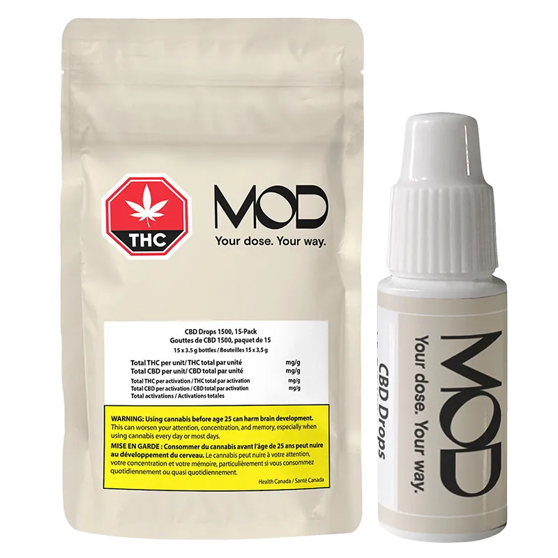 MOD 45 ml CBD Drops 1500 Oils & Caps