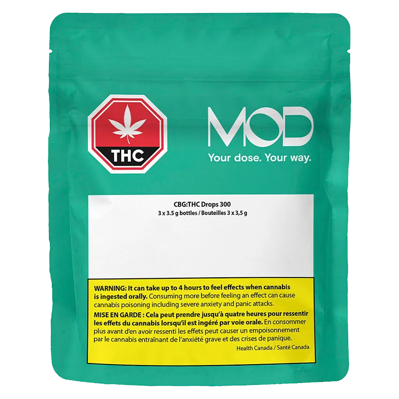 MOD 9 ml CBG:THC Drops 300 Oils & Caps