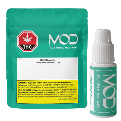 MOD 9 ml CBG:THC Drops 300 Oils & Caps